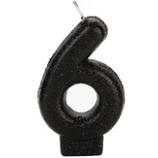  VELA CHICK GLITER PRETA NUMERO 6 - 11155