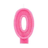  VELA CHICK GLITER ROSA NUMERO 0 - 7341 