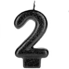  VELA CHICK GLITER PRETA NUMERO 2 - 11151 