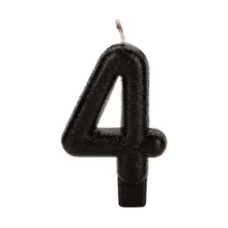  VELA CHICK GLITER PRETA NUMERO 4 - 11153 