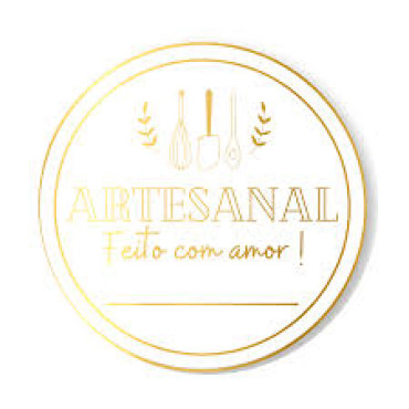  ETIQUETA ADESIVA ARTESANAL FEITO COM AMOR COM 50 - 10903 