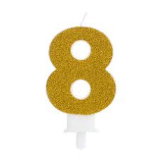 VELA CHICK GLITER DOURADO NUMERO 8 - 7348