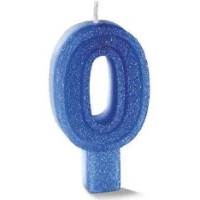 VELA CHICK GLITER AZUL NUMERO 0 - 7340 