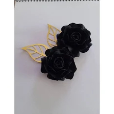 FLOR MÉDIA PRETA COM 2 - 10931 
