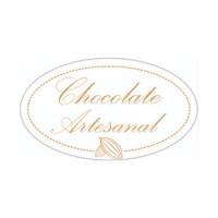  ETIQUETA ADESIVA CHOCOLATE ARTESANAL MARCA CORAÇÃO COM 100 - 3459