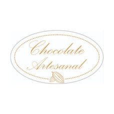  ETIQUETA ADESIVA CHOCOLATE ARTESANAL MARCA CORAÇÃO COM 100 - 3459