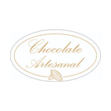  ETIQUETA ADESIVA CHOCOLATE ARTESANAL MARCA CORAÇÃO COM 100 - 3459