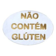  ETIQUETA ADESIVA  NÃO CONTEM GLÚTEN COM 100 - 12445