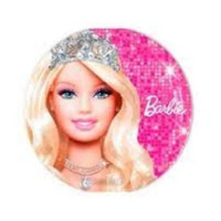 PRATO PAPEL REDONDO 15CM BARBIE COM 8 - 3391 