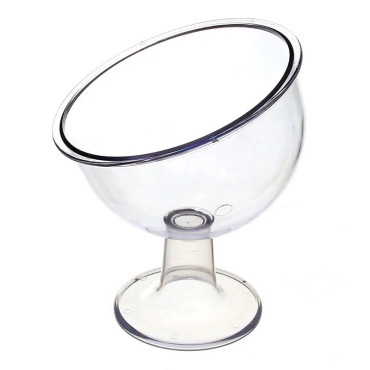 4902 - TAÇA ACRÍLICA INCLINADA PEQUENA CRISTAL 420ML