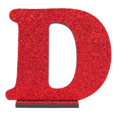 LETRA MDF GLITER D 9CM VERMELHO PLANET TOY - 7223