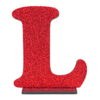 7231 - LETRA MDF GLITER L 9CM VERMELHO PLANET TOY
