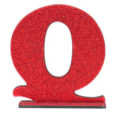  LETRA MDF GLITER Q 9CM VERMELHO PLANET TOY -7236 