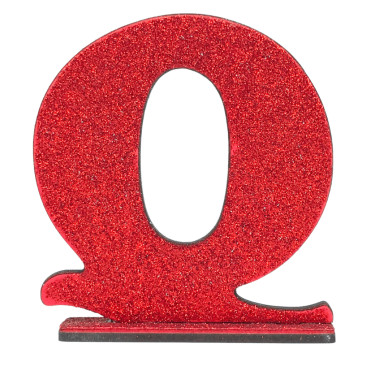  LETRA MDF GLITER Q 9CM VERMELHO PLANET TOY -7236 