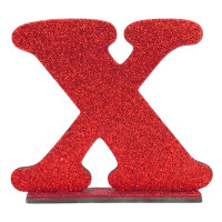 7242 - LETRA MDF GLITER X 9CM VERMELHO PLANET TOY