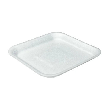 12484 - BANDEJA BRANCA RASA 15X15X1,8CM COPOPLAST COM 400