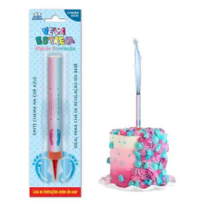 8408 - VELA ESTRELA CHÁ REVELAÇÃO AZUL MUNDO BIZARRO