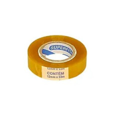 3678 - FITA ADESIVA TRANSPARENTE MINI 12X33M SUPERFITAS COM 10