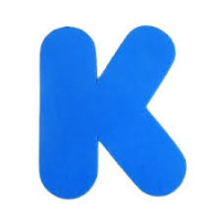 9839 - LETRA EVA K AZUL PIFFER