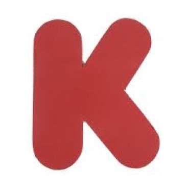 9860 - LETRA EVA K VERMELHO PIFFER