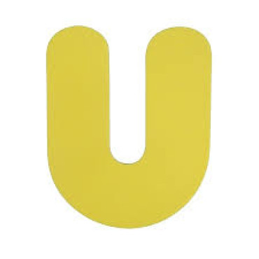 9799 - LETRA EVA U AMARELA PIFFER