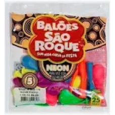 BALAO LATEX NEON 5 SORTIDOS C/25 - 15071