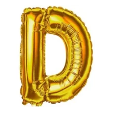 BALAO METALIZADO 40CM DOURADO LETRA D-U - 14609