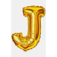 BALAO METALIZADO 40CM DOURADO LETRA J-UN - 14615