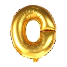 BALAO METALIZADO 40CM DOURADO LETRA O-UN - 14620