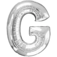 BALAO METALIZADO 40CM PRATA LETRA G UN - 14669
