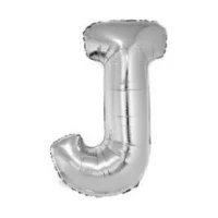 BALAO METALIZADO 40CM PRATA LETRA J UN - 14672