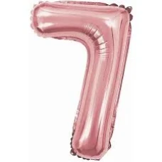 BALAO METALIZADO 40CM ROSE NUM 7-UNI - 14699
