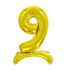 BALAO METALIZADO 80CM BASE DOURADO N-9 - 13856