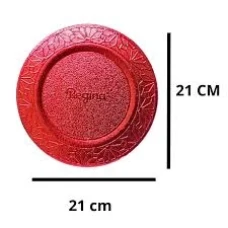 BASE DE BOLO CAKE BORD 21CM VERMELHO-UNI - 13457