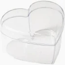 CAKE BOX ACRILICO CORACAO C/TAMP 750ML - 15291