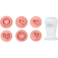 KIT CARIMBOS CORACAO ROSA BEBE C/7 - 15289