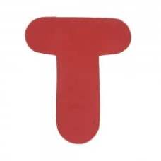 LETRA EM EVA T VERMELHO 13CM FEST MANIA - 13838