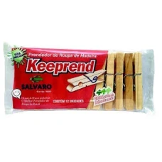 PRENDEDOR ROUPA MADEIRA KEEPREND PCT PAPEL PLASTICO - 14065
