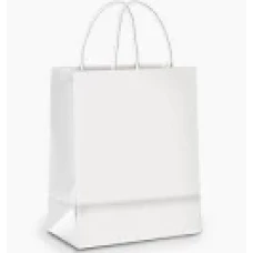 SACOLA PAPEL BRANCO P CROMUS C/10 21,5X15X8CM ALCA TORCIDA (PAPEL) - 14582