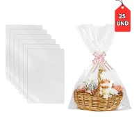 SACOS PL PP P/CESTA 30X44 INCOLOR C/25 - 14574