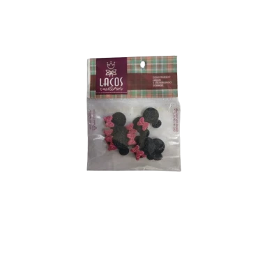 EVA ORELHA LAÇO ROSA COM 10 - 8531 
