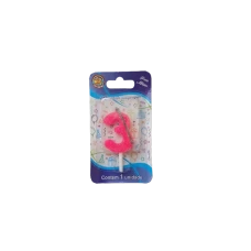  VELA PAVIO MÁGICO ROSA NÚMERO 3 - 9701