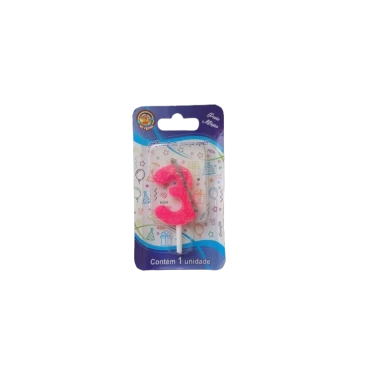  VELA PAVIO MÁGICO ROSA NÚMERO 3 - 9701