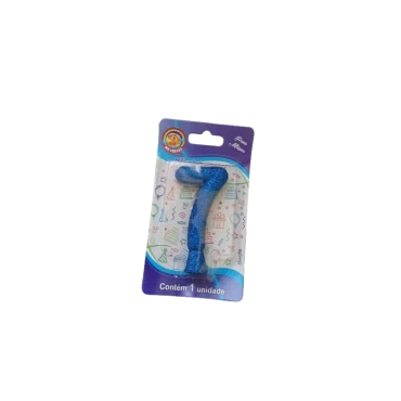VELA PAVIO MÁGICO AZUL NÚMERO 7 - 9692