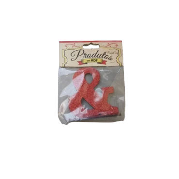 MÚSICA GLITTER MDF 9CM VERMELHO PLANET TOY - 7246 