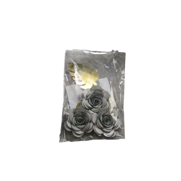 FLOR PEQUENA PRATA PEROLADO COM 3 - 11689