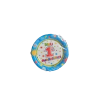 PRATO PAPEL ALPHA 1º ANIV AZUL C/8 - 1026