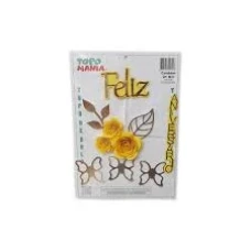 TOPO BOLO FELIZ ANIV ROSAS AMAREL TFA019 TOPOMANIA - 14548