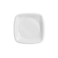 11474 - PRATO PLÁSTICO 15 CM QUADRADO BRANCO COM 800