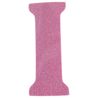 7277 - LETRA MDF GLITER I 9CM ROSA PLANET TOY